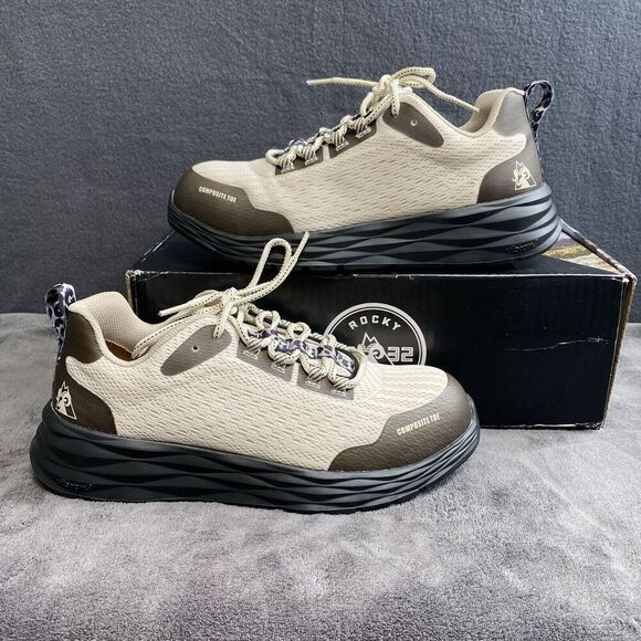 Rocky V-Lite Women's Lace-Up 4” Nano Composite Work Shoe Women's 10 Light Brown - Picture 11 of 11